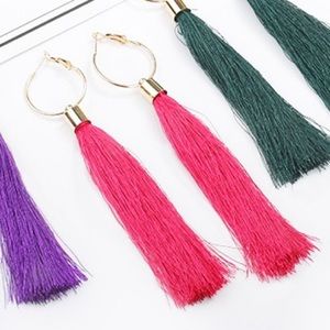 🔸2 for $15🔸Hot Pink Tassel Earrings